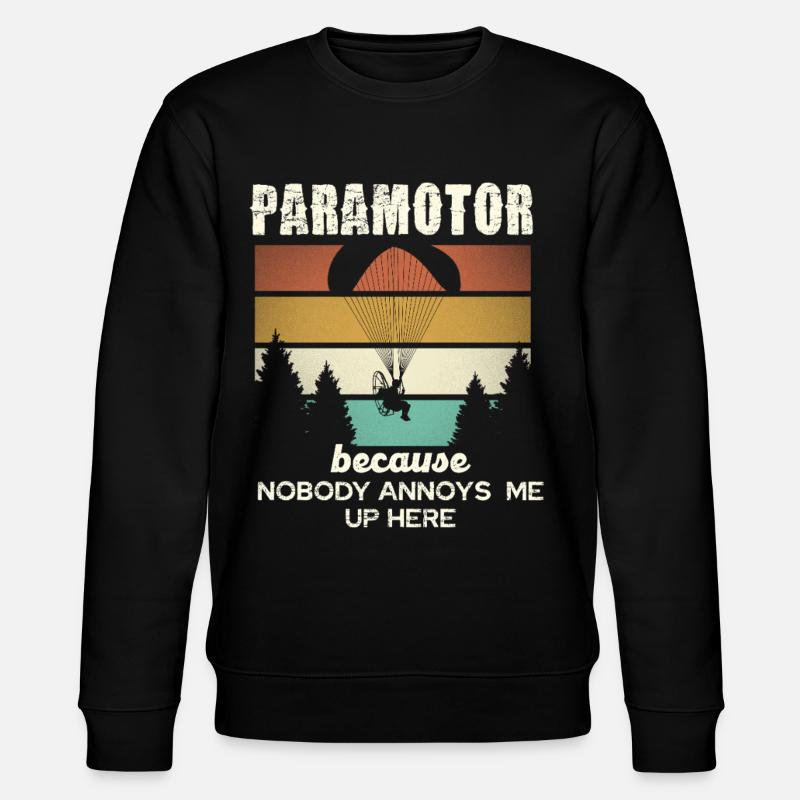 Paramoteur : Personne ne m’embête ici - Sweat bio CHANGER Stanley/Stella Unisexe - noir
