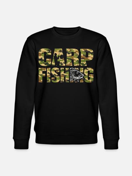 Carp Fishing Karpfenangeln Camouflage Style - Stanley/Stella CHANGER Unisex Organic Sweatshirt - black