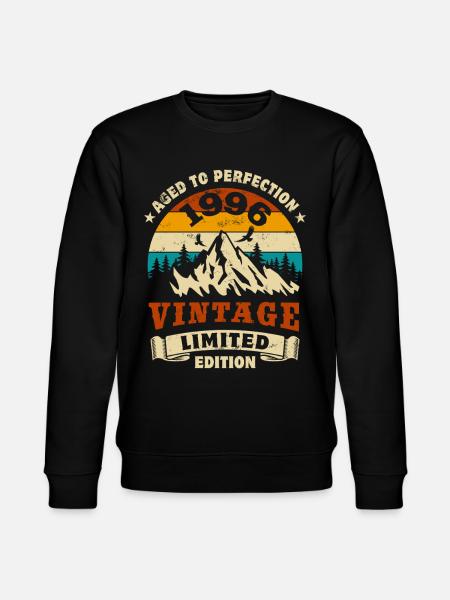 Limited Edition 1996 Birthday Gift - Stanley/Stella CHANGER Unisex Organic Sweatshirt - black