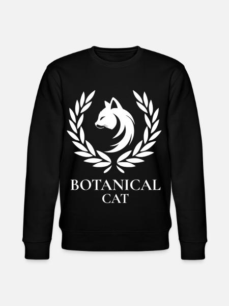 Botanical Cat Laurel - Stanley/Stella CHANGER Unisex Organic Sweatshirt - black