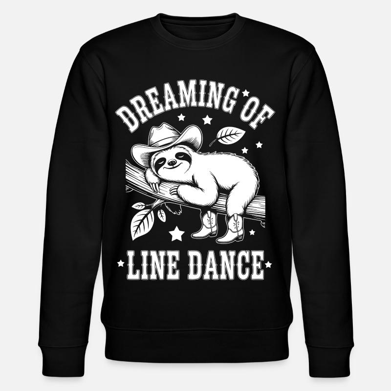 Sloth Dreaming of Line Dance - Stanley/Stella CHANGER Unisex Organic Sweatshirt - black