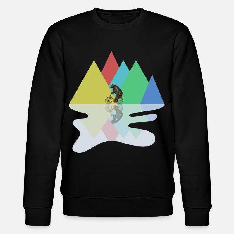 Bear faisant du vélo - Sweat bio CHANGER Stanley/Stella Unisexe - noir