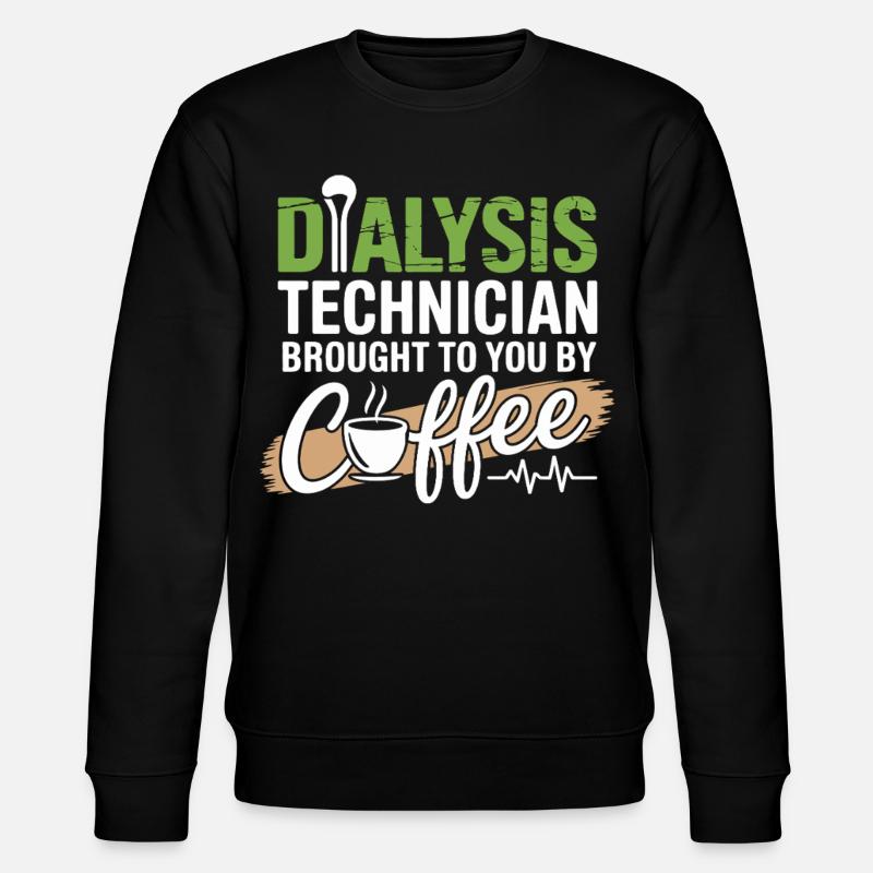 Dialyse-Techniker Kaffee Motiv - Stanley/Stella Unisex Bio-Sweatshirt CHANGER  - Schwarz