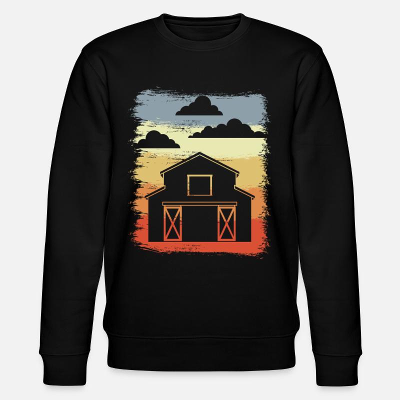 Retro Scheune - Stanley/Stella Unisex Bio-Sweatshirt CHANGER  - Schwarz