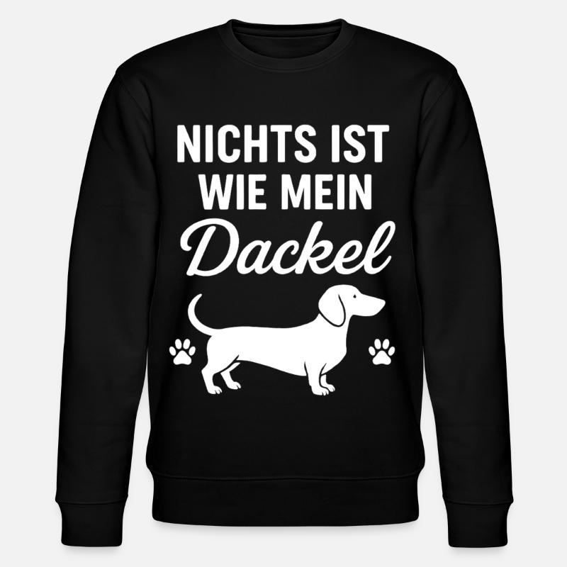 Dackel Spruch Liebe - Stanley/Stella Unisex Bio-Sweatshirt CHANGER - Schwarz