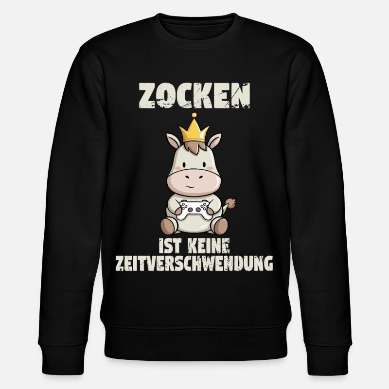 zocken zocken zocken - Stanley/Stella Unisex Bio-Sweatshirt CHANGER  - Schwarz