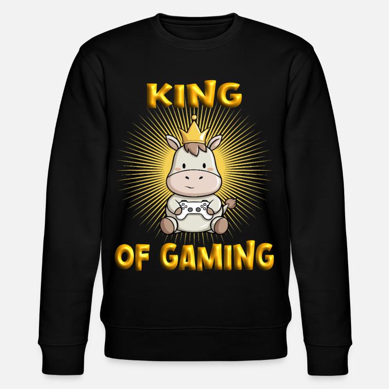game junkie gaming - Stanley/Stella Unisex Bio-Sweatshirt CHANGER  - Schwarz