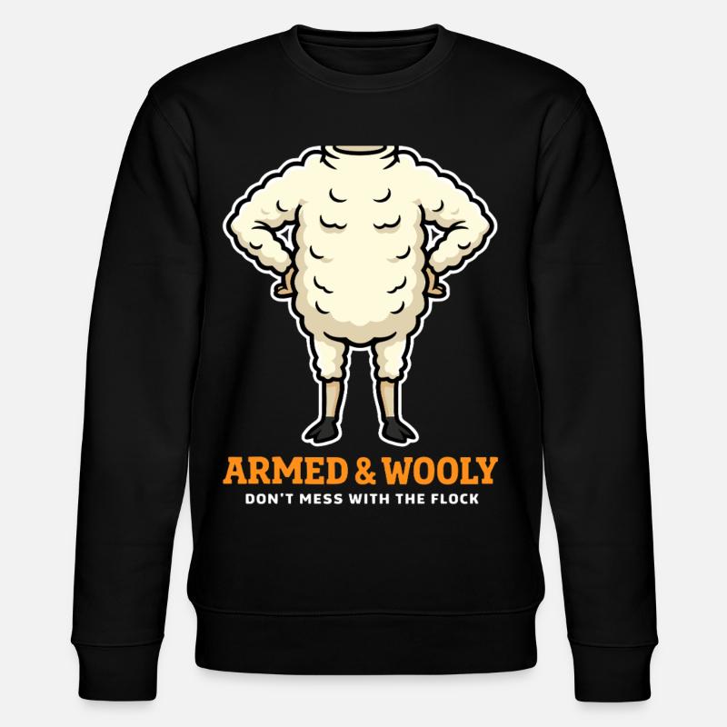 Schaf Kostüm - Stanley/Stella Unisex Bio-Sweatshirt CHANGER  - Schwarz