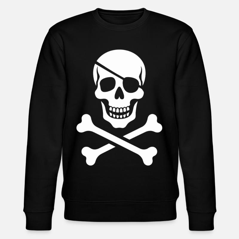 Conception croisée crâne et os - Sweat bio CHANGER Stanley/Stella Unisexe - noir