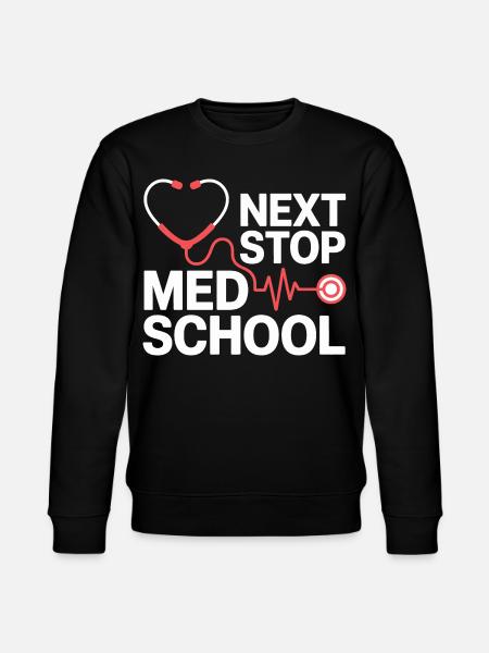 Med School Stethoscope Heart Tea - Stanley/Stella CHANGER Unisex Organic Sweatshirt - black