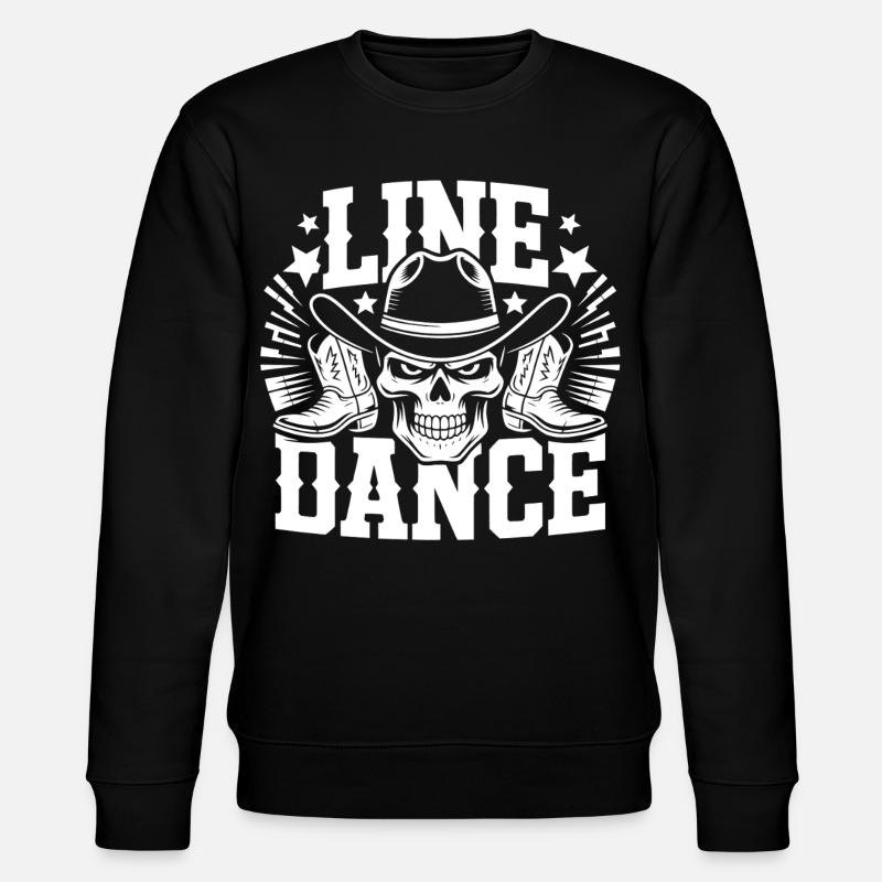 Line Dance Skull Western - Stanley/Stella Unisex Bio-Sweatshirt CHANGER  - Schwarz