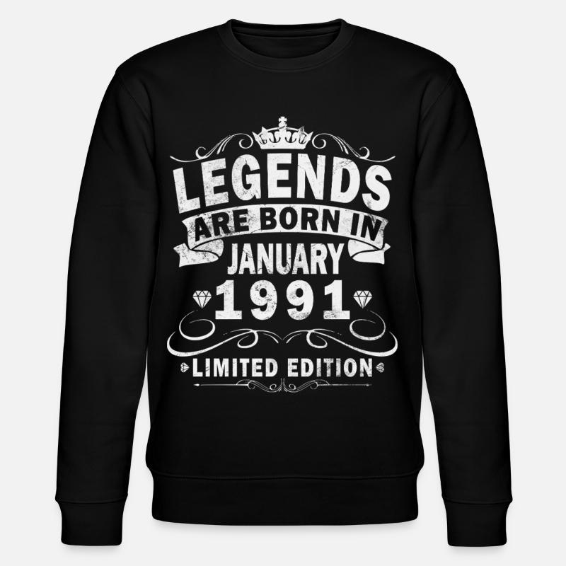 Légende du 35e anniversaire janvier 1991 - Sweat bio CHANGER Stanley/Stella Unisexe - noir