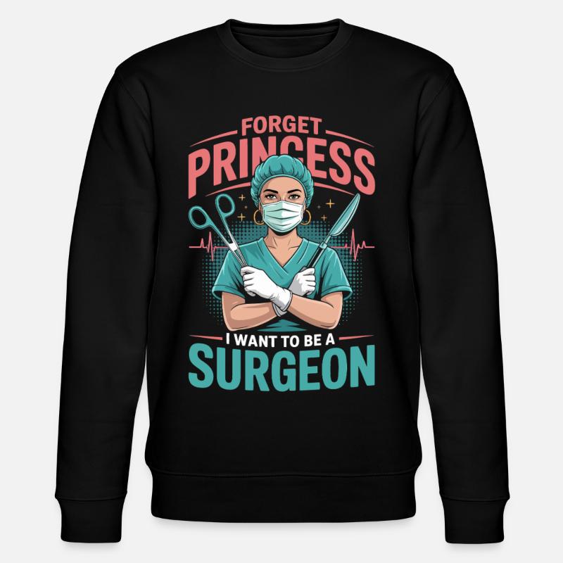 Combative doctor: Not a princess - Stanley/Stella CHANGER Unisex Organic Sweatshirt - black