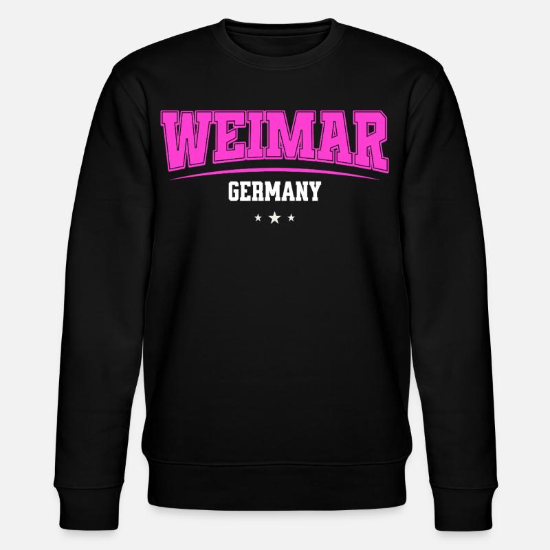 Weimar Deutschland Pink Retro-Logo - Stanley/Stella Unisex Bio-Sweatshirt CHANGER  - Schwarz