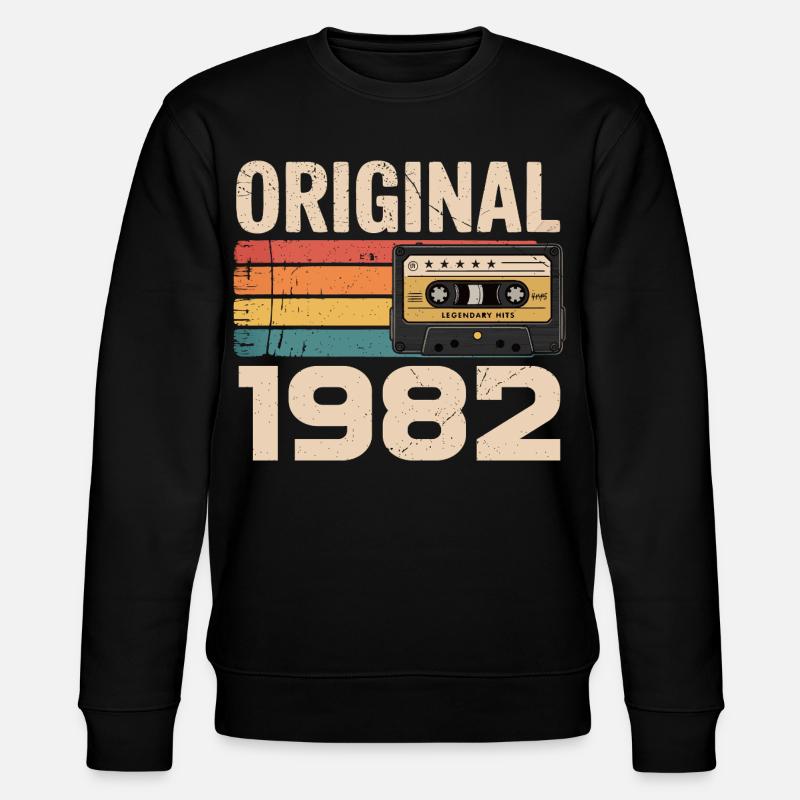 Originales 1982er Retro-Jubiläum 1982 - Stanley/Stella Unisex Bio-Sweatshirt CHANGER  - Schwarz