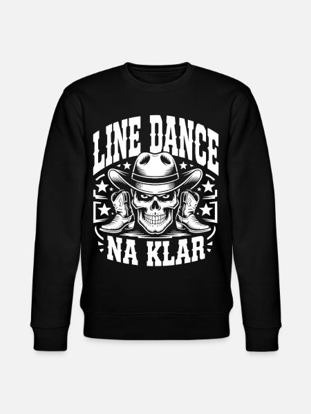 Line Dance Skull Cowboy - Stanley/Stella CHANGER Unisex Organic Sweatshirt - black