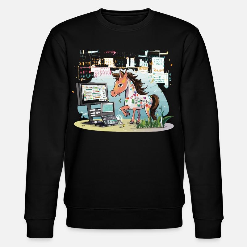 Digital Graffiti Pony - Sweat bio CHANGER Stanley/Stella Unisexe - noir