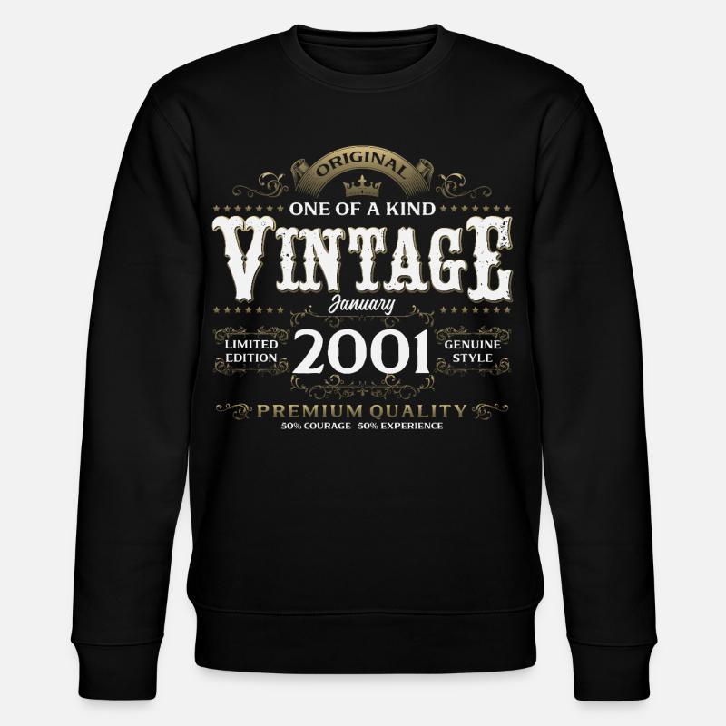 25e anniversaire Millésime janvier 2001 - Sweat bio CHANGER Stanley/Stella Unisexe - noir