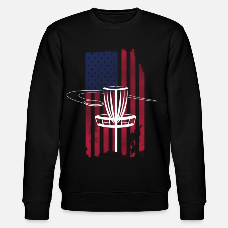 Disc Golf USA Flagge - Stanley/Stella Unisex Bio-Sweatshirt CHANGER  - Schwarz