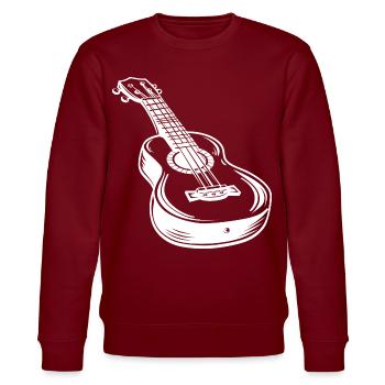 Ukulele Skizze - Stanley/Stella Unisex Bio-Sweatshirt CHANGER  - Burgunderrot - Vorne - Nik (191cm) & Marisol (170cm)