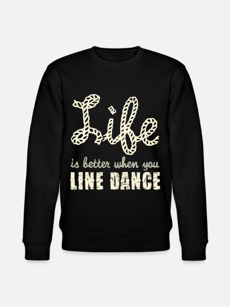Line Dance Lebensfreude Rope Schrift - Stanley/Stella Unisex Bio-Sweatshirt CHANGER  - Schwarz