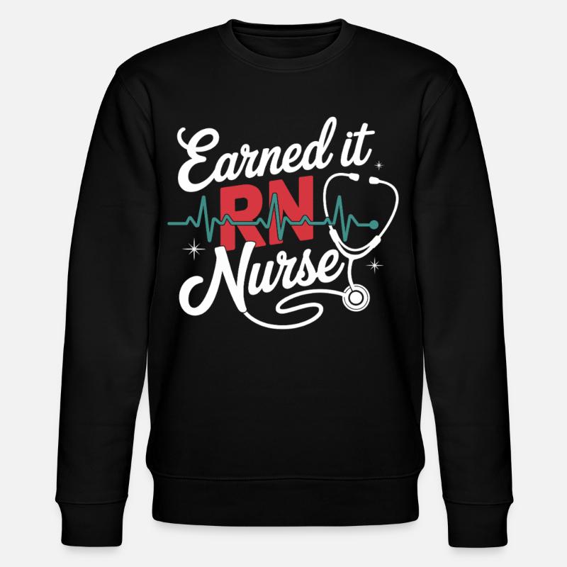 Earned it RNurse - Stanley/Stella Unisex Bio-Sweatshirt CHANGER - Schwarz