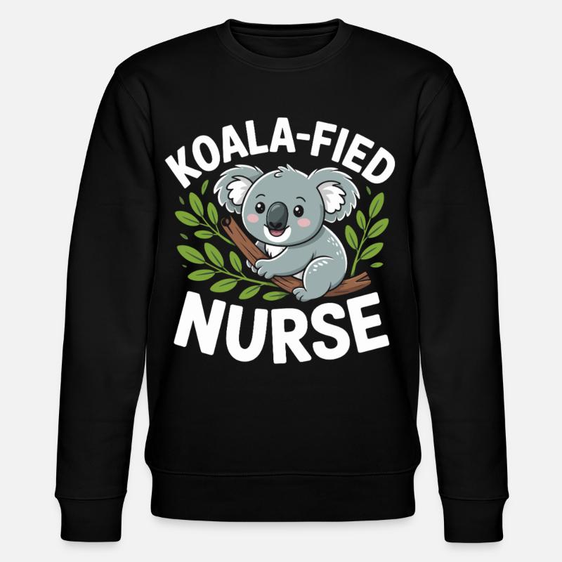 Koala nurse in the tree - Stanley/Stella CHANGER Unisex Organic Sweatshirt - black