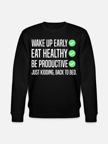 Funny New Year's Resolution - Stanley/Stella CHANGER Unisex Organic Sweatshirt - black