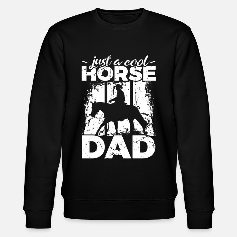 Cooler Pferdepapa - Stanley/Stella Unisex Bio-Sweatshirt CHANGER  - Schwarz