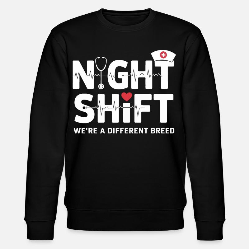 NachtSchicht Herzpfleger – Different Breed - Stanley/Stella Unisex Bio-Sweatshirt CHANGER  - Schwarz
