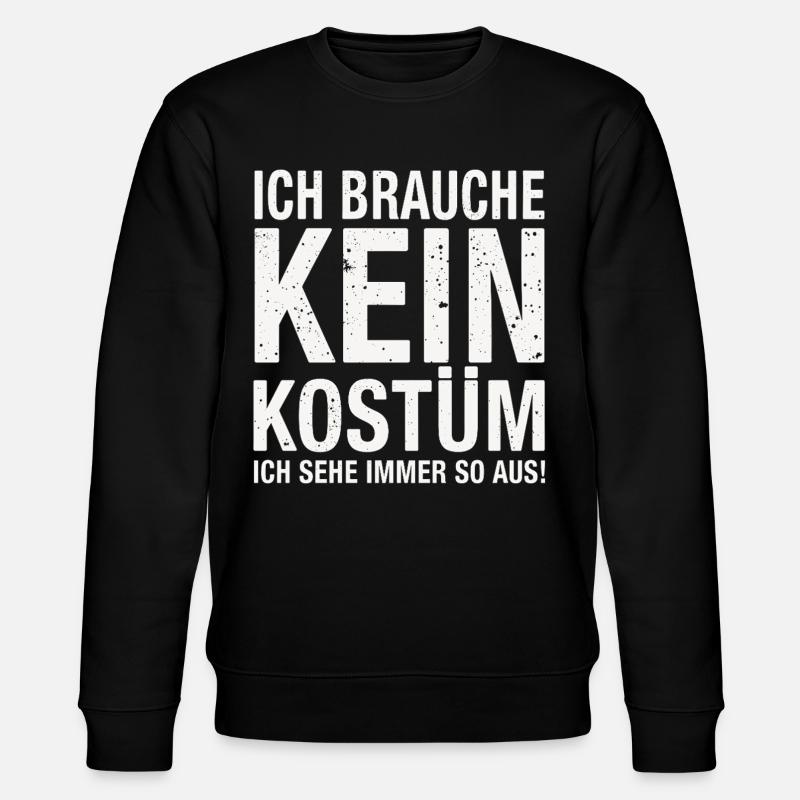 Costume de carnaval - Sweat bio CHANGER Stanley/Stella Unisexe - noir