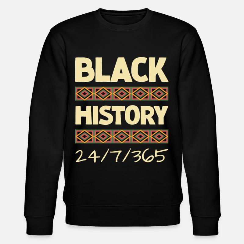 Black History 24/7/365 - Stanley/Stella Unisex Bio-Sweatshirt CHANGER  - Schwarz