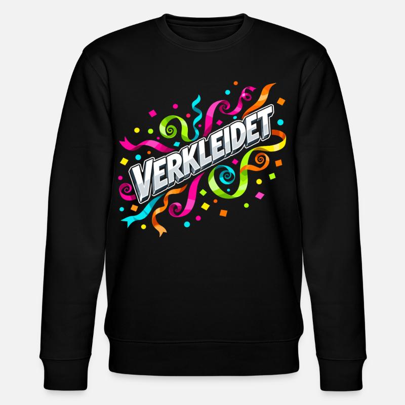 Verkleidet Konfetti Luftschlangen Karneval  - Stanley/Stella Unisex Bio-Sweatshirt CHANGER  - Schwarz