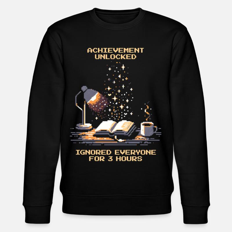 Erfolg freigeschaltet | Lesen Bücher Nerd - Stanley/Stella Unisex Bio-Sweatshirt CHANGER  - Schwarz