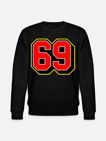 Bold 69 Sports Jersey Number - Stanley/Stella CHANGER Unisex Organic Sweatshirt - black