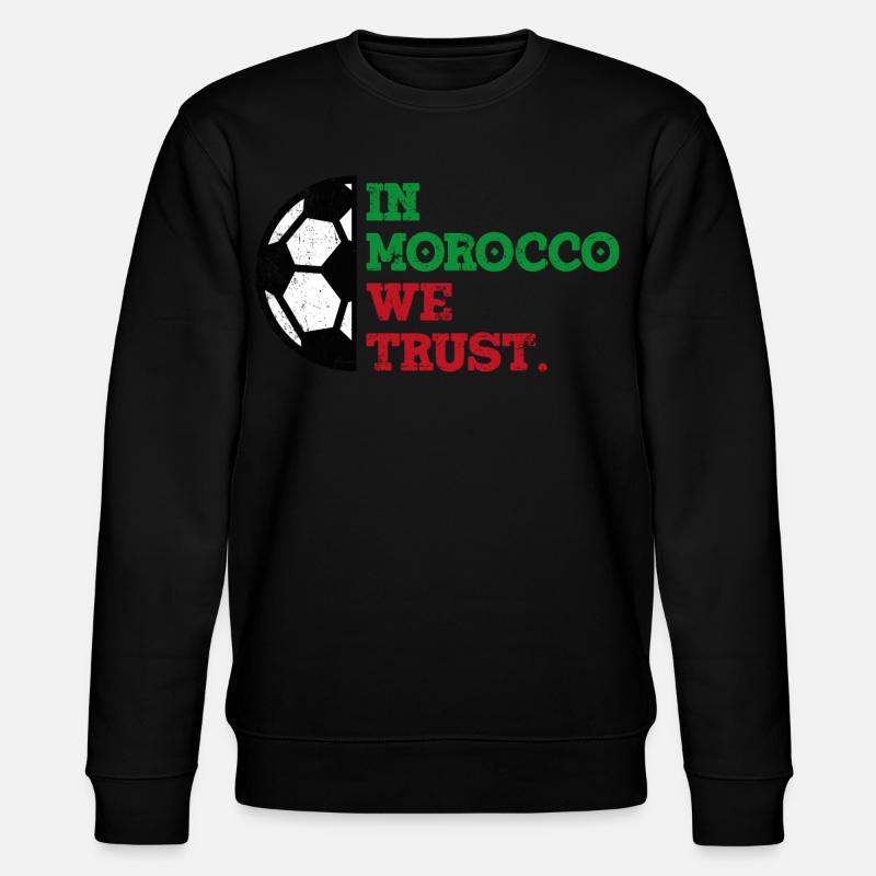 In Morocco we trust - Stanley/Stella Unisex Bio-Sweatshirt CHANGER  - Schwarz