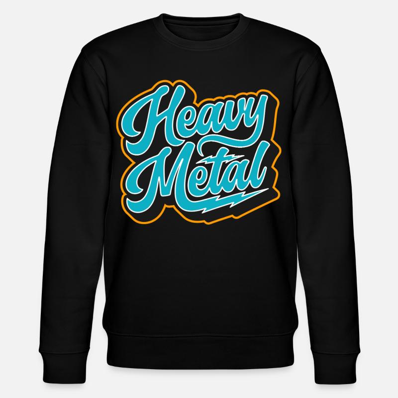Heavy Metal Retro Script - Stanley/Stella CHANGER Unisex Organic Sweatshirt - black