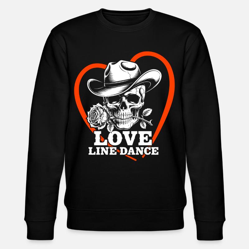Love Line Dance Skull - Stanley/Stella Unisex Bio-Sweatshirt CHANGER  - Schwarz