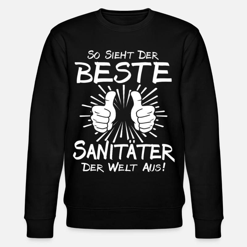 Bester Sanitäter - Stanley/Stella Unisex Bio-Sweatshirt CHANGER  - Schwarz