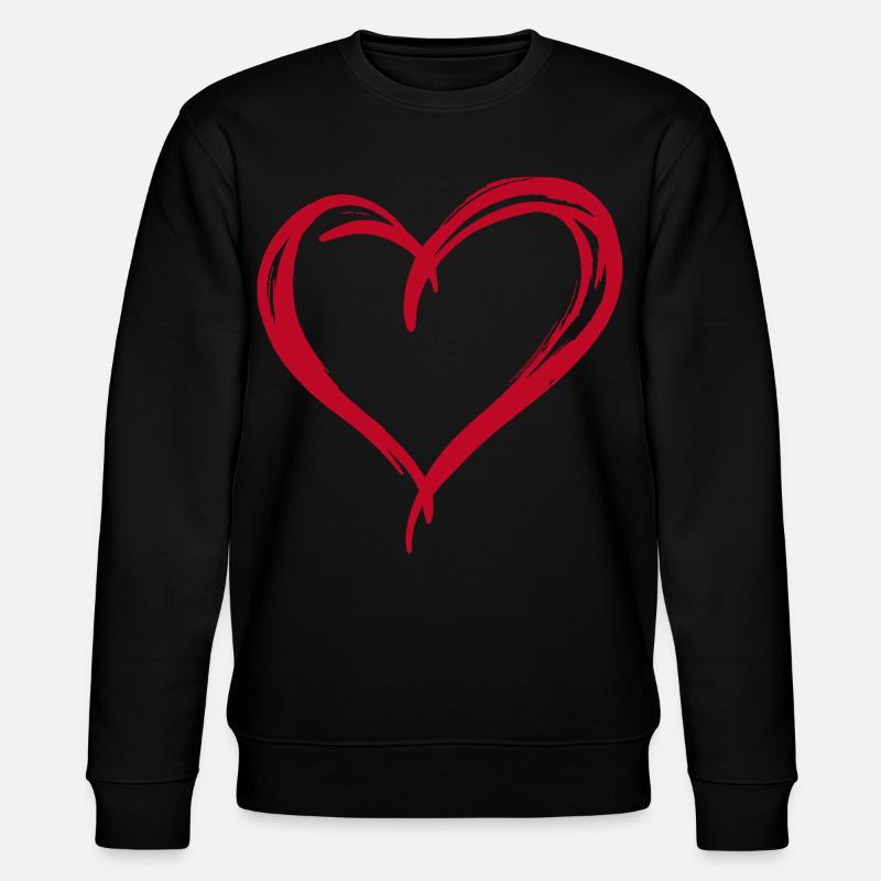 Herz - Stanley/Stella Unisex Bio-Sweatshirt CHANGER  - Schwarz