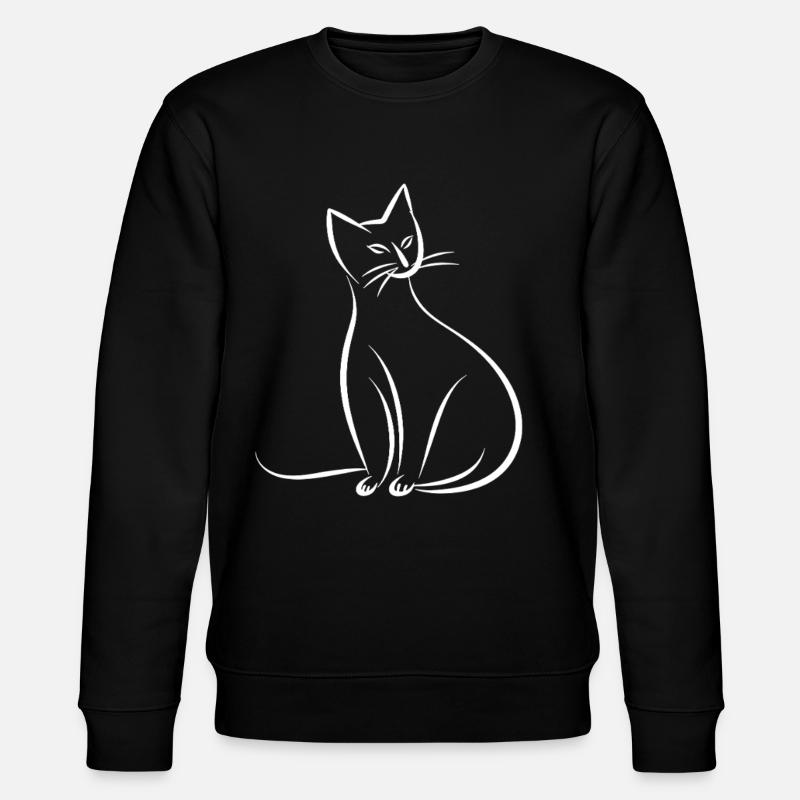Dessin de chat - Sweat bio CHANGER Stanley/Stella Unisexe - noir