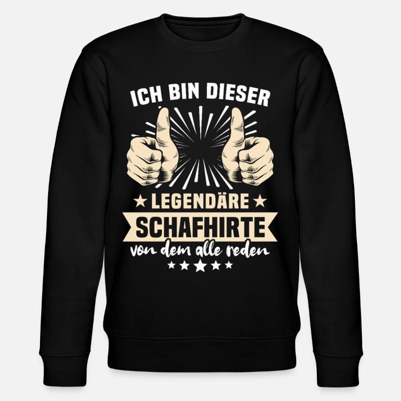 Schafhirte Sprüche - Stanley/Stella Unisex Bio-Sweatshirt CHANGER  - Schwarz