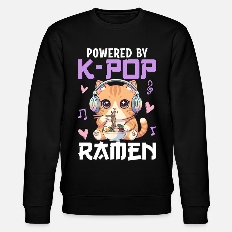 Powered By K-Pop Ramen - Stanley/Stella Unisex Bio-Sweatshirt CHANGER  - Schwarz