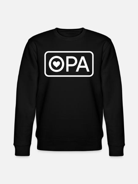 OPA 2026 Stolzer Großvater Ankündigung - Stanley/Stella Unisex Bio-Sweatshirt CHANGER - Schwarz
