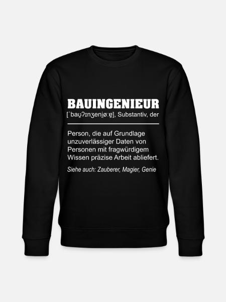 Civil Engineer Definition Funny - Stanley/Stella CHANGER Unisex Organic Sweatshirt - black