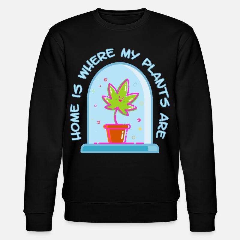 Home is where my plants are - Stanley/Stella Unisex Bio-Sweatshirt CHANGER  - Schwarz