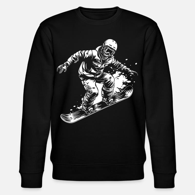Snowboarder Drawing - Stanley/Stella CHANGER Unisex Organic Sweatshirt - black