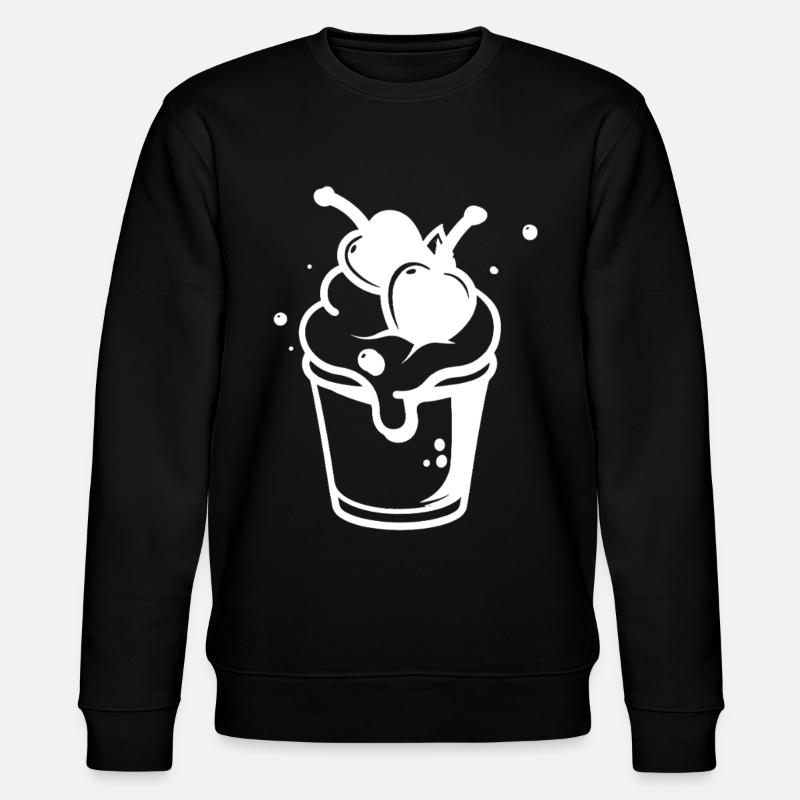 Eisbecher Zeichnung - Stanley/Stella Unisex Bio-Sweatshirt CHANGER  - Schwarz