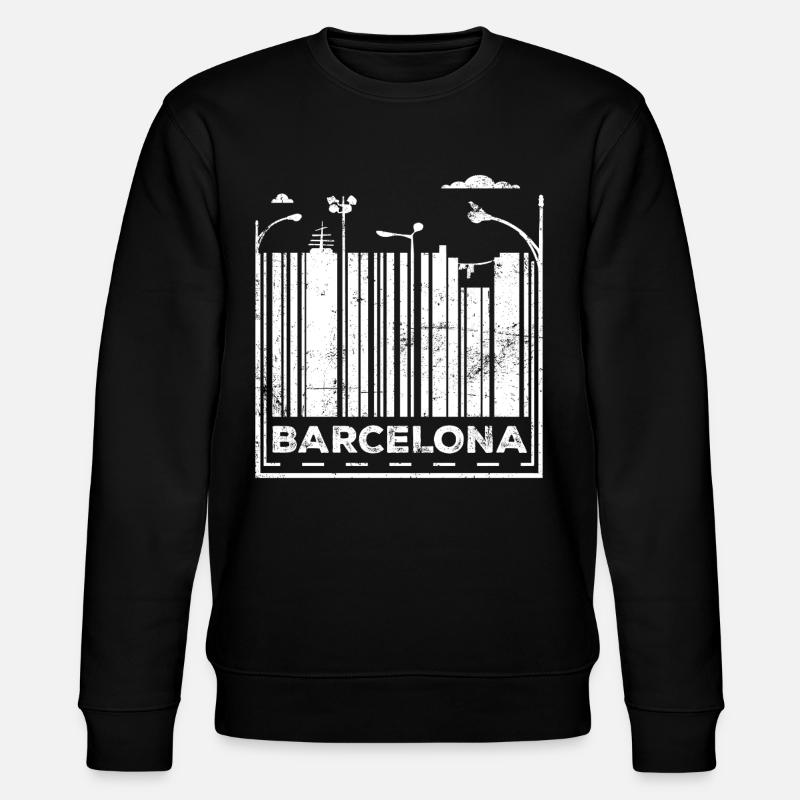Barcelona City - Stanley/Stella Unisex Bio-Sweatshirt CHANGER  - Schwarz