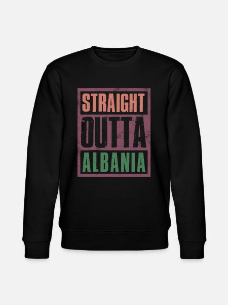 Straight outta Albania - Stanley/Stella CHANGER Unisex Organic Sweatshirt - black